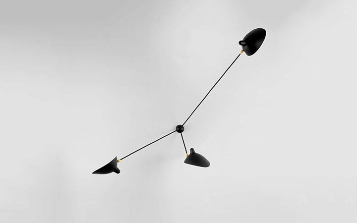3 Arms Spider Wall Lamp by Serge Mouille Wall Lamps 3 Arms Spider Wall Lamp by Serge Mouille Wall Lamps